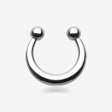 Basic Steel Fake Septum Horseshoe-Steel
